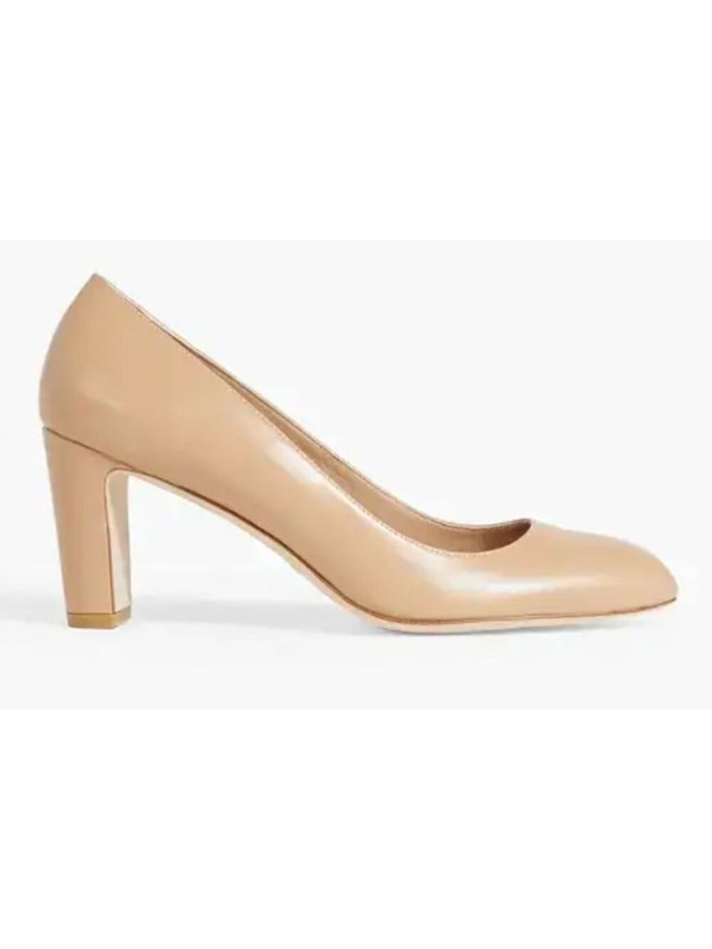 NEW Stuart Weitzman Vida 75 Beige Nude Leather Pumps Size US 8.5 $475 [jb]